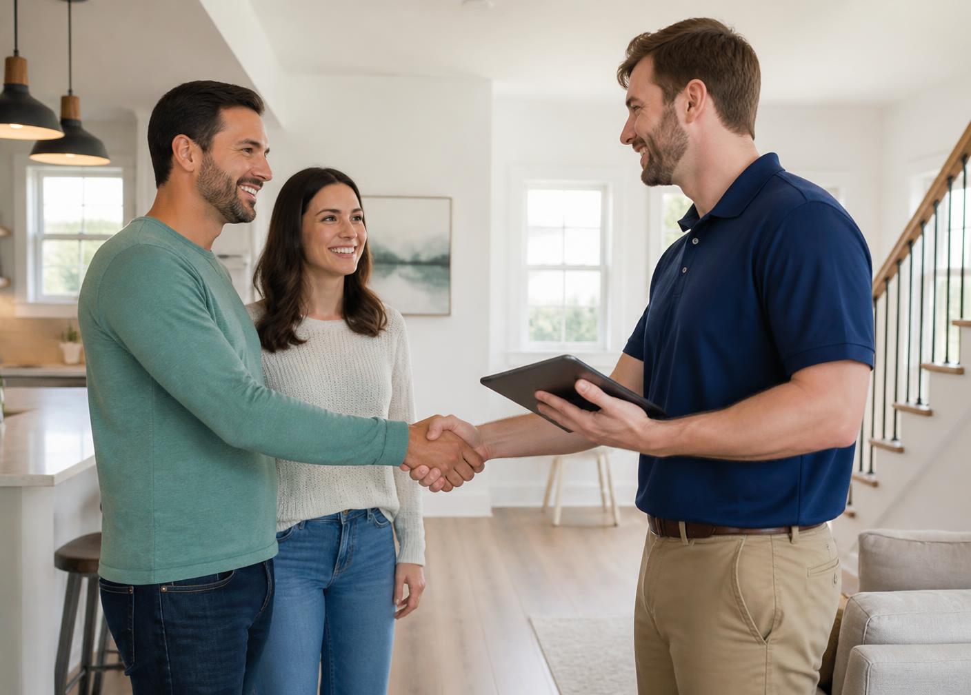 Homeowners meeting a local professional
